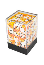 Chessex Brush Sunrise/Black 12mm d6 Dice Block (36 dice)