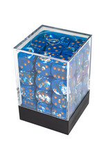 Chessex Brush Wavebreak/Gold 12mm d6 Dice Block (36 dice)