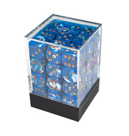 Chessex Brush Wavebreak/Gold 12mm d6 Dice Block (36 dice)