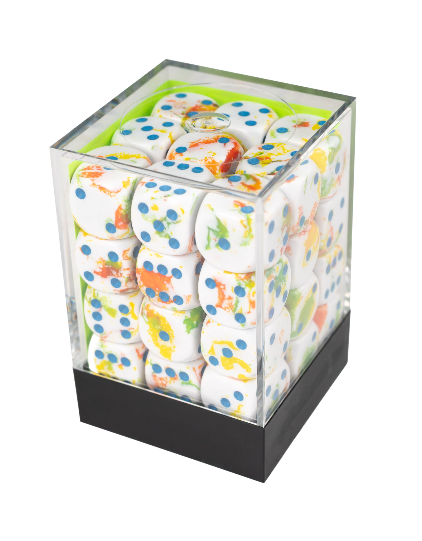 Chessex Brush Breezy/Blue 12mm d6 Dice Block (36 dice)