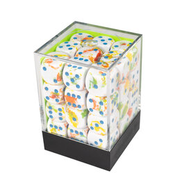 Chessex Brush Breezy/Blue 12mm d6 Dice Block (36 dice)