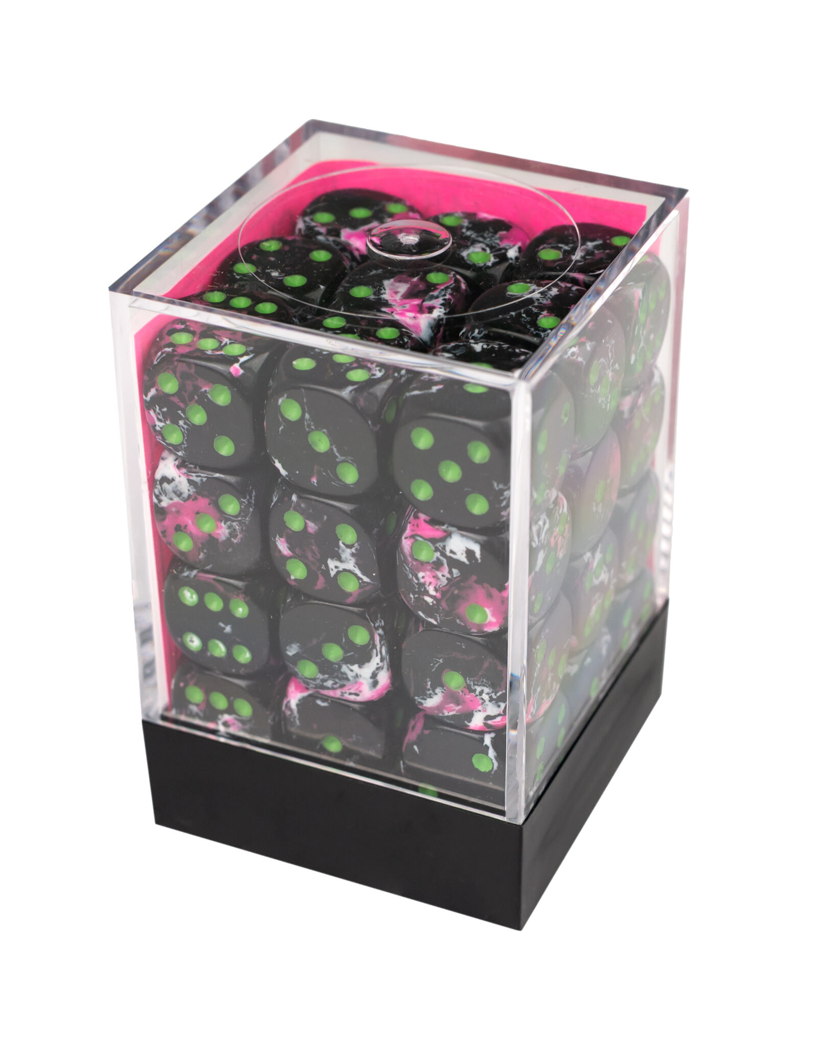 Chessex Brush Paintball/Green 12mm d6 Dice Block (36 dice)