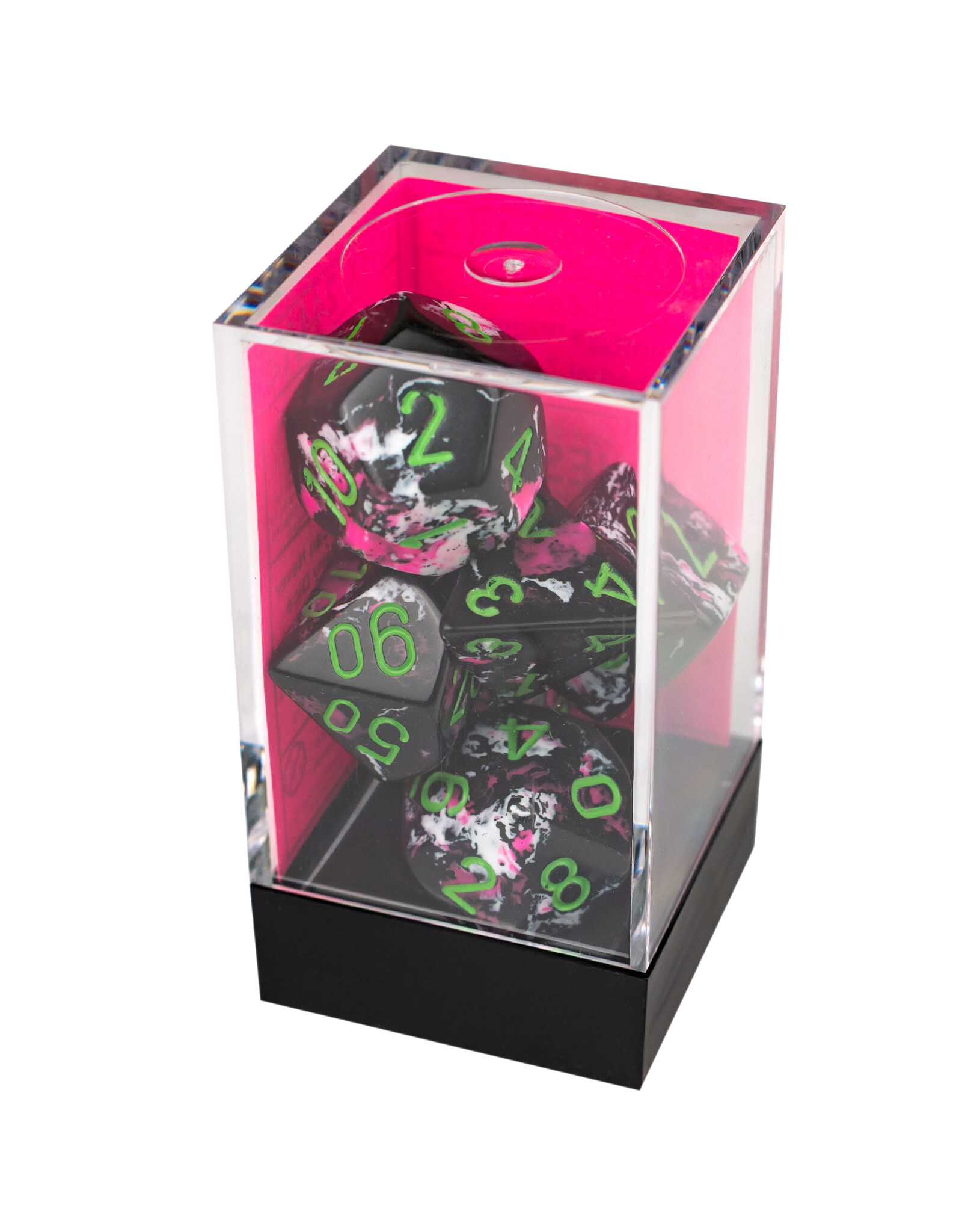 Chessex Brush Polyhedral Paintball/Green 7-Die Set