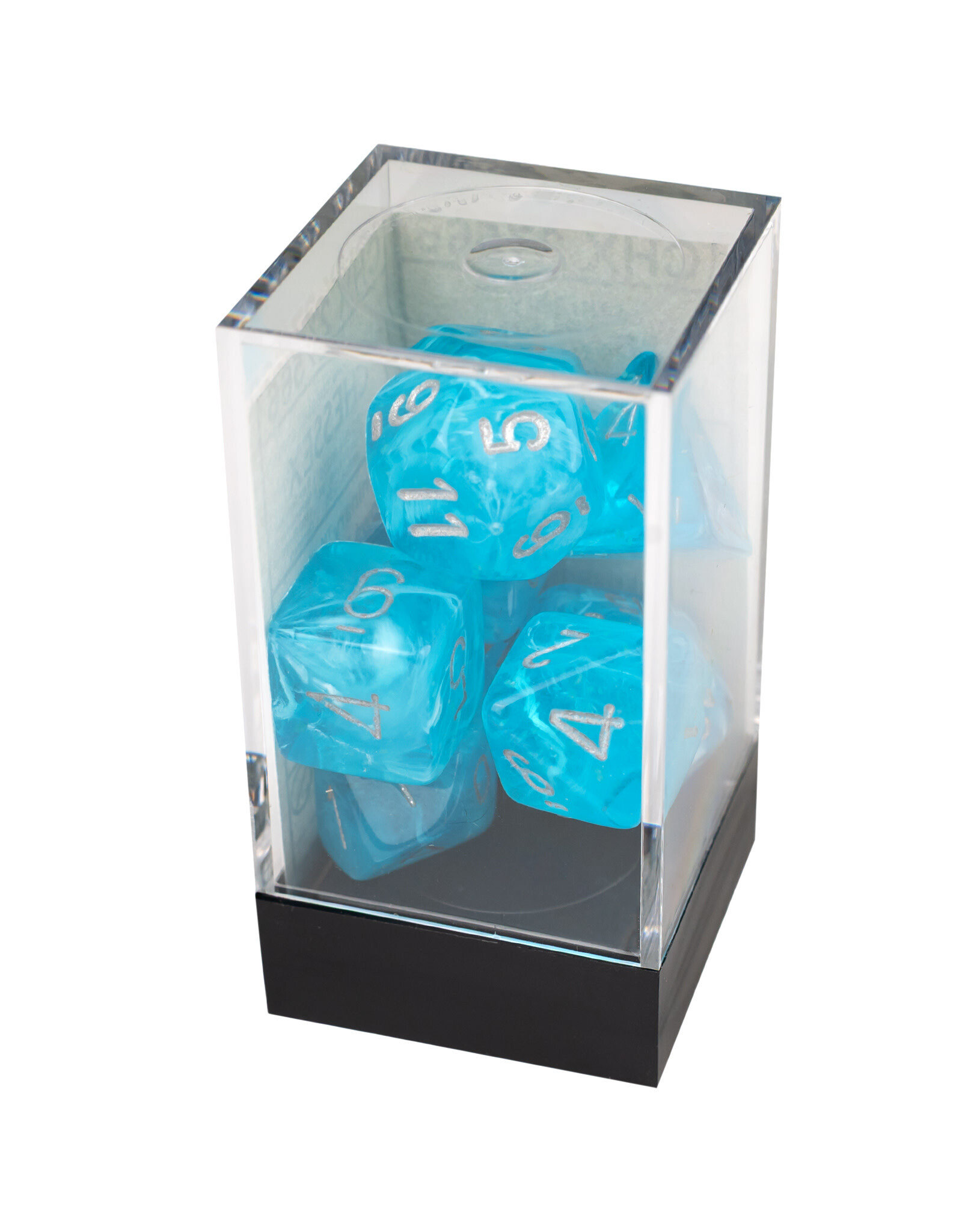 Chessex Luminary Polyhedral Sky/Silver  7-Dice Set