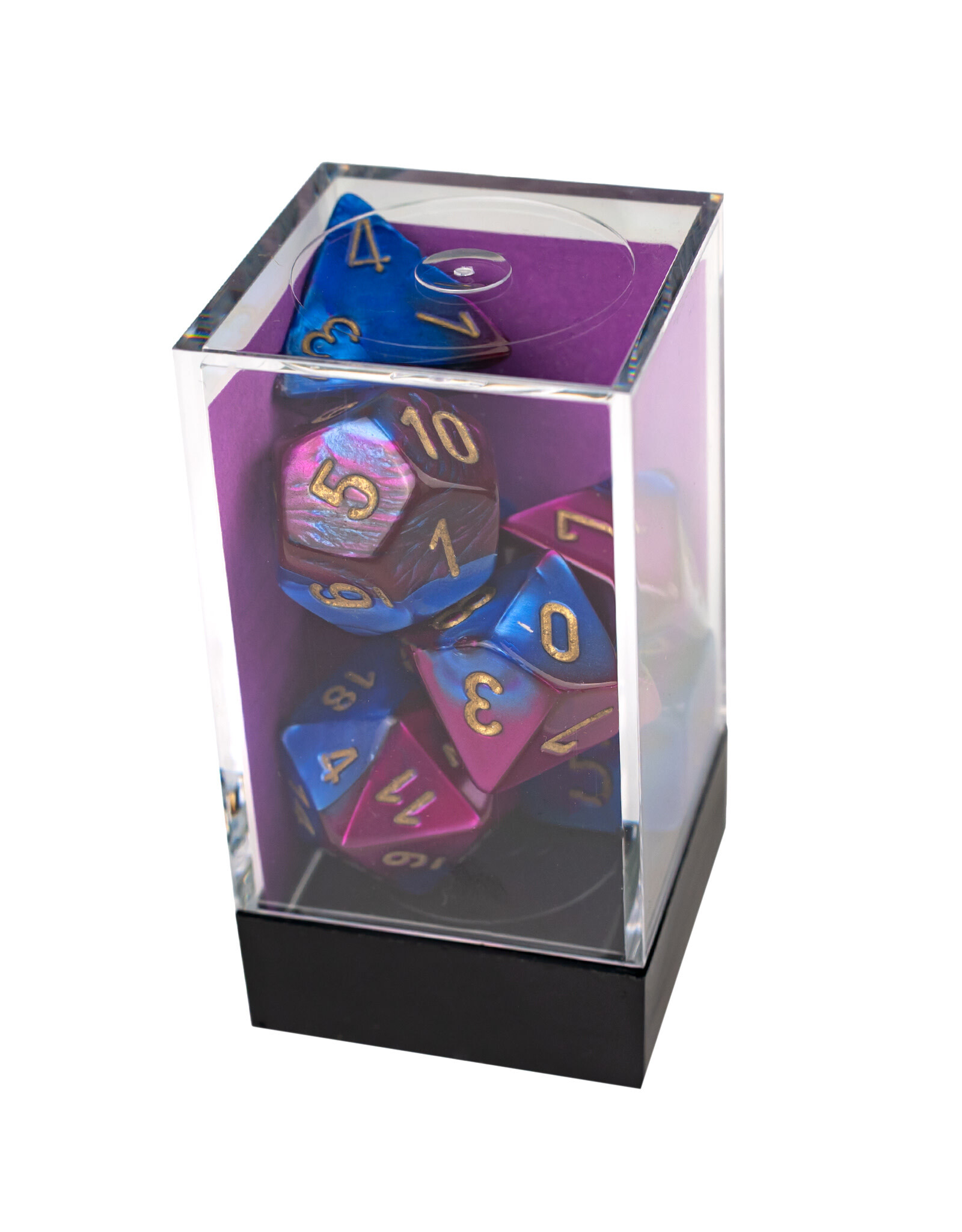 Chessex Gemini Polyhedral Blue-Purple/Gold 7-Die Set
