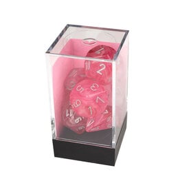 Chessex Ghostly Polyhedral Glow Pink/Silver 7-Dice Set