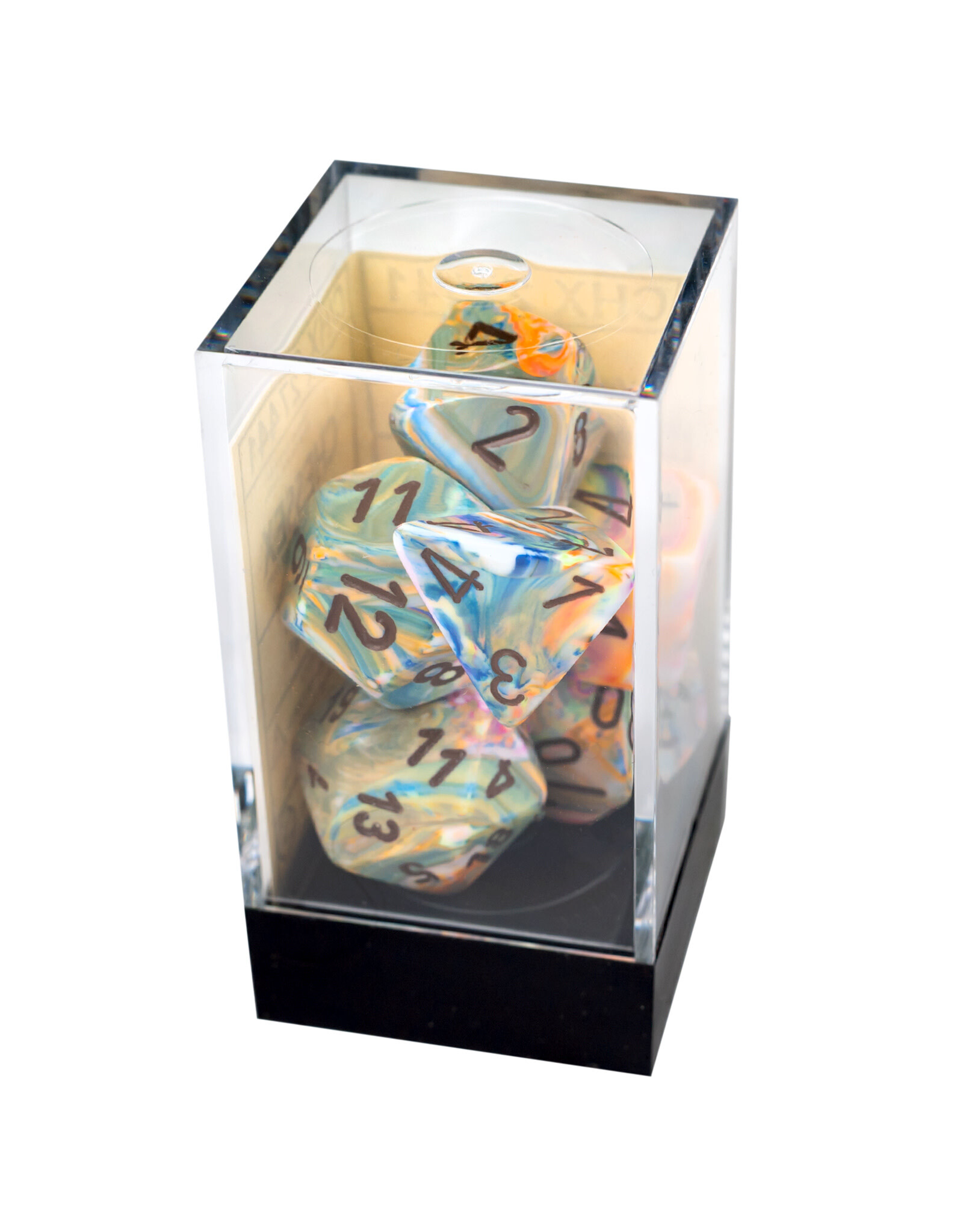 Chessex Festive Polyhedral Vibrant/Brown  7-Dice Set