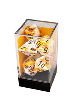 Chessex Brush Polyhedral Sunrise/Black 7-Die Set