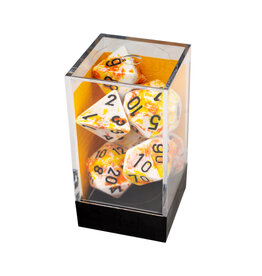 Chessex Brush Polyhedral Sunrise/Black 7-Die Set