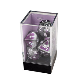 Chessex Gemini Polyhedral Purple-Steel/White 7-Die Set