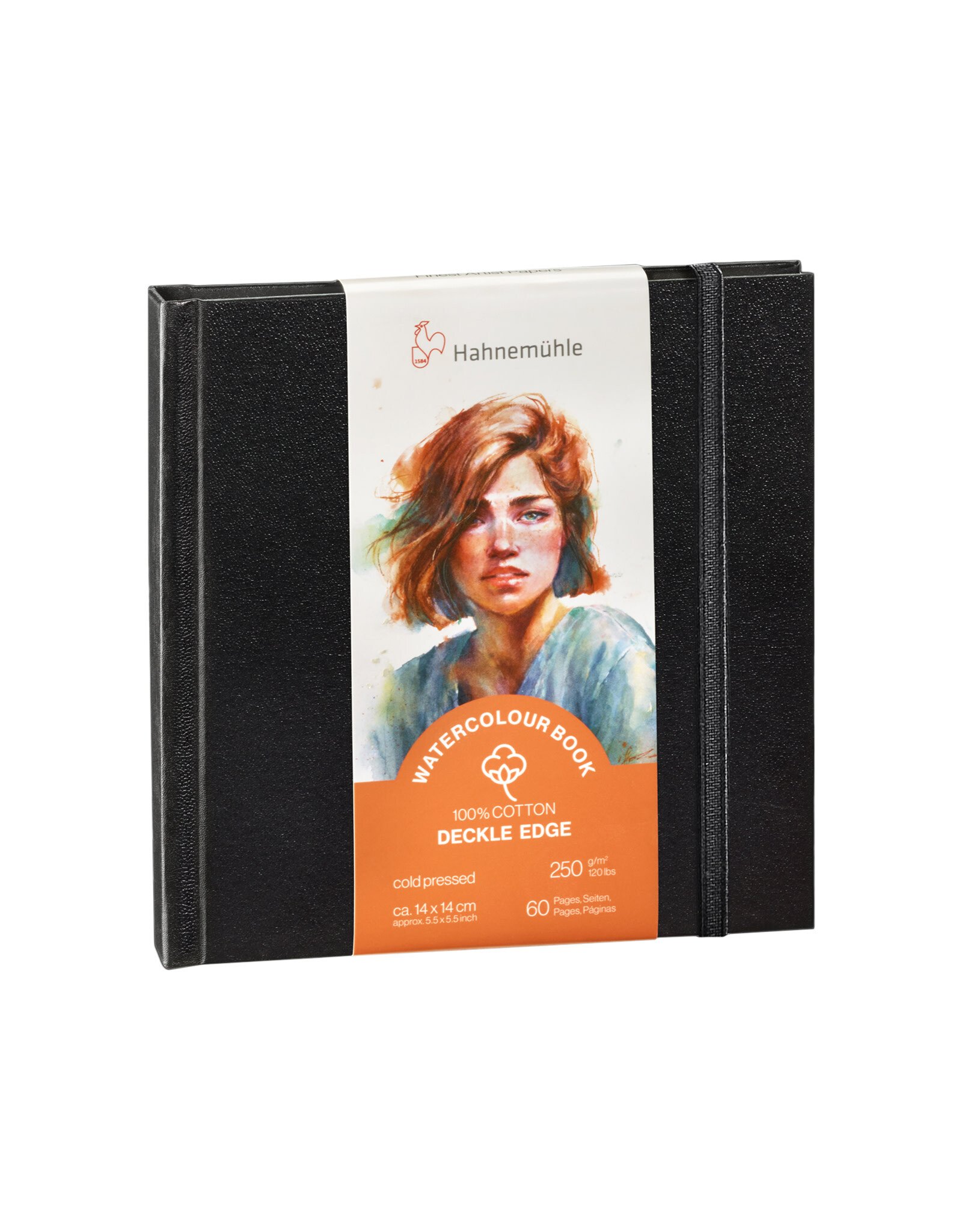 Hahnemuhle Hahnemuhle Watercolour Book, Deckle Edge, Square, 100% Cotton Cold Press 5.5" x 5/5"