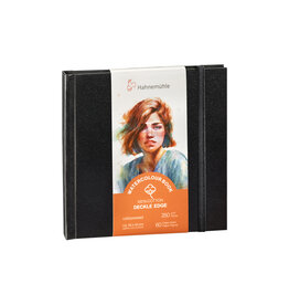 Hahnemuhle Hahnemuhle Watercolour Book, Deckle Edge, Square, 100% Cotton Cold Press 5.5" x 5/5"