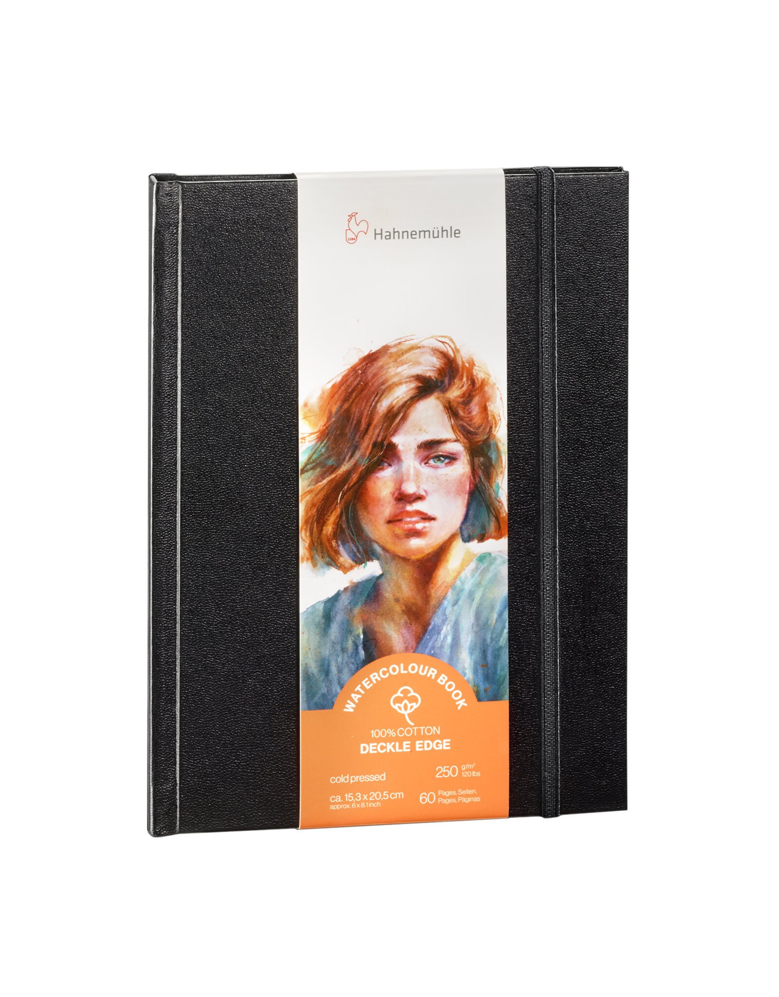 Hahnemuhle Hahnemuhle Watercolour Book, Deckle Edge, Portrait, 100% Cotton Cold Press, 6" x 8"