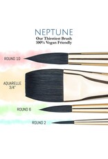 W.A. Portman Princeton Neptune 4750 Series – 4pc Watercolor Brush Set – Watercolor Brushes Professional Soft Synthetic Squirrel Hair for Watercolor Painting