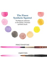 W.A. Portman Princeton Neptune 4750 Series – 4pc Watercolor Brush Set – Watercolor Brushes Professional Soft Synthetic Squirrel Hair for Watercolor Painting