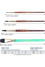 W.A. Portman Princeton Neptune 4750 Series – 4pc Watercolor Brush Set – Watercolor Brushes Professional Soft Synthetic Squirrel Hair for Watercolor Painting