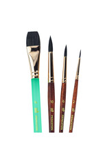 W.A. Portman Princeton Neptune 4750 Series – 4pc Watercolor Brush Set – Watercolor Brushes Professional Soft Synthetic Squirrel Hair for Watercolor Painting