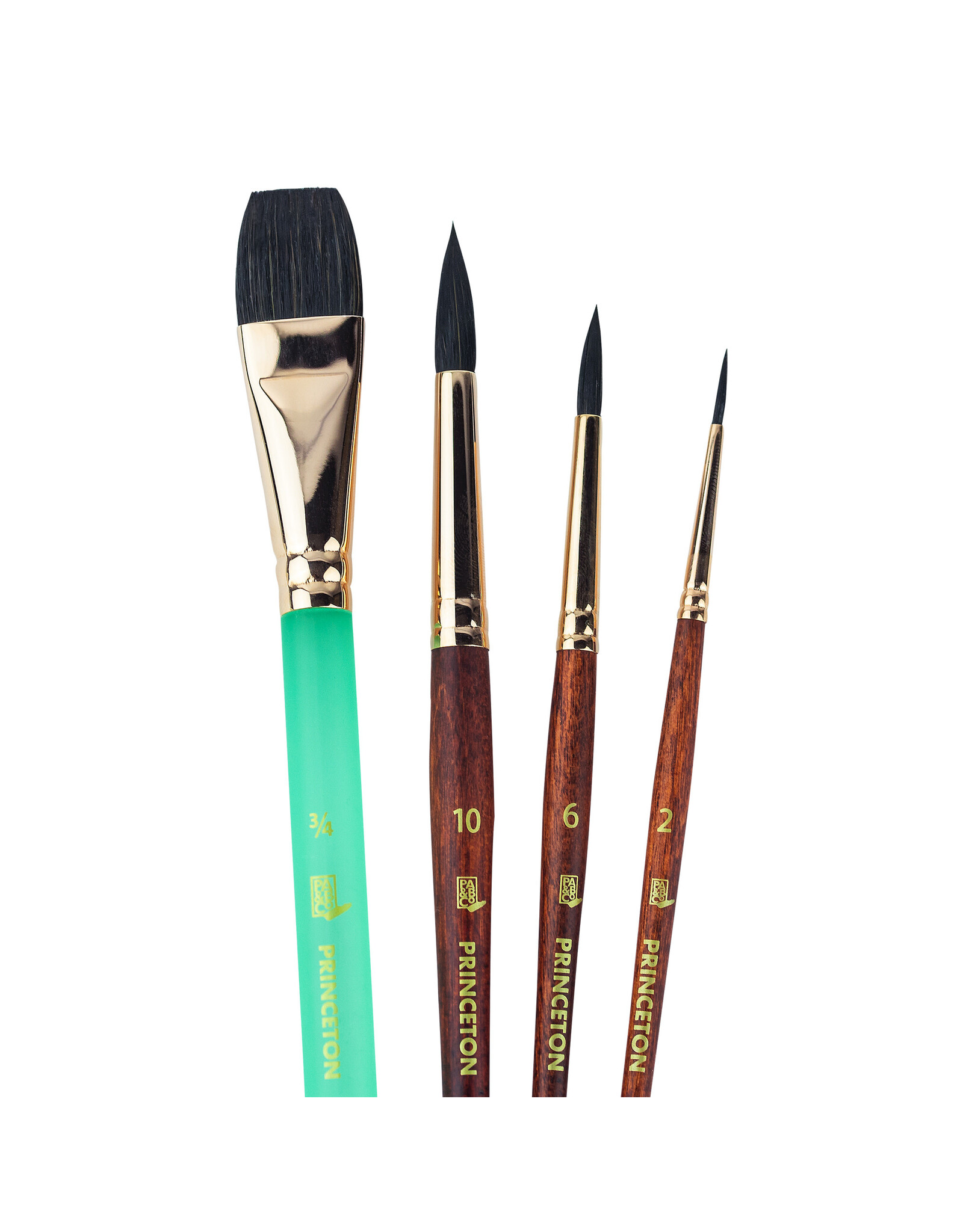 W.A. Portman Princeton Neptune 4750 Series – 4pc Watercolor Brush Set – Watercolor Brushes Professional Soft Synthetic Squirrel Hair for Watercolor Painting