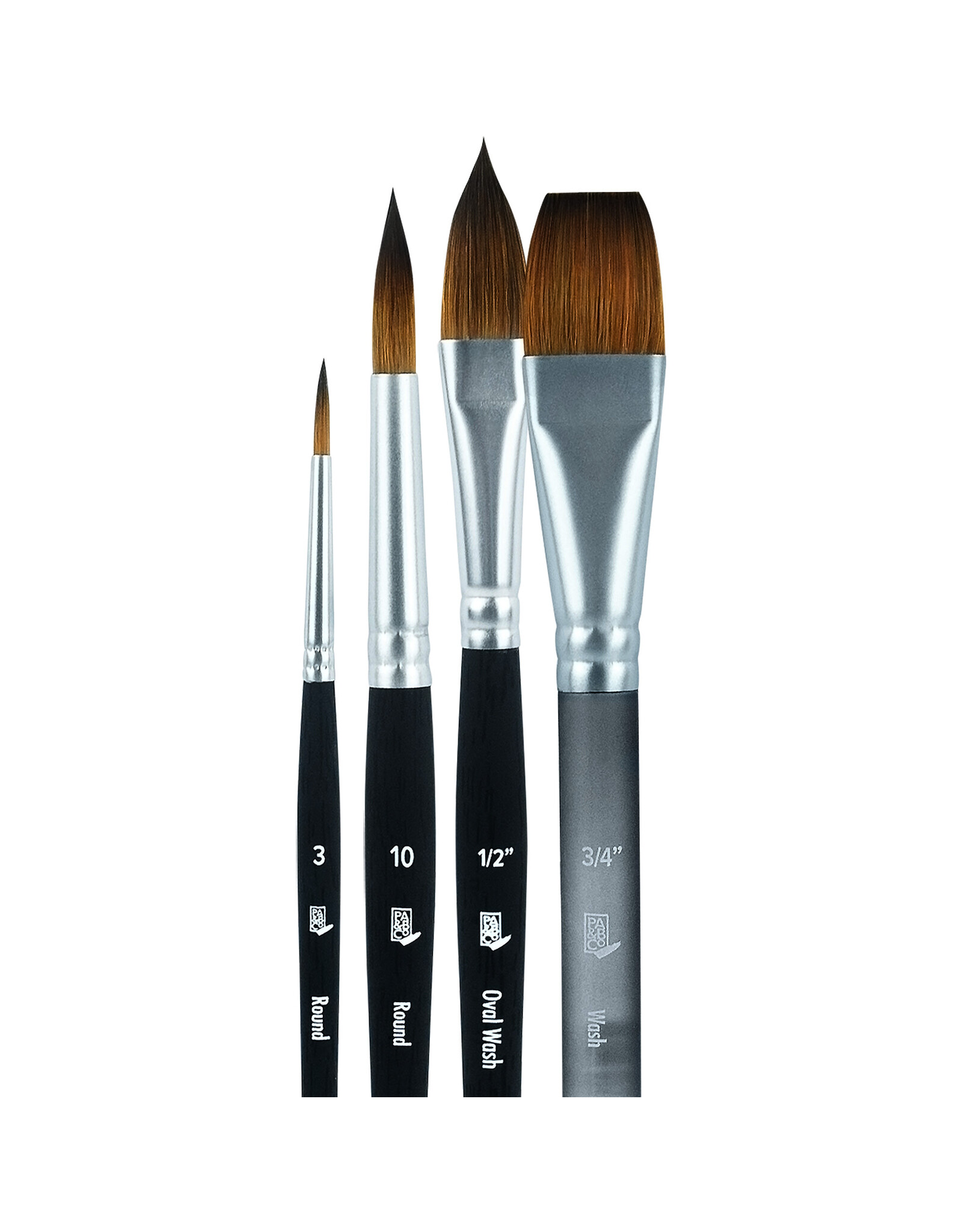 W.A. Portman Princeton Artist Brush Co Aqua Elite 4850 Series – 4pc Watercolor Brush Set – Synthetic Watercolor Brushes Professional Kolinsky Sable Brushes
