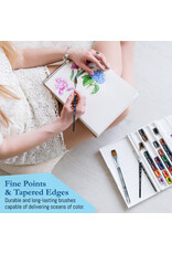 W.A. Portman Princeton Artist Brush Co Aqua Elite 4850 Series – 4pc Watercolor Brush Set – Synthetic Watercolor Brushes Professional Kolinsky Sable Brushes