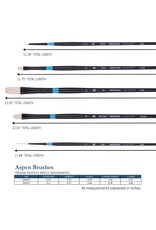 W.A. Portman Princeton Aspen 6500 Series 5pc Professional Paint Brushes for Acrylic Painting – Oil and Acrylic Paint Brushes Set – Round, Bright, Flat, Filbert & Liner