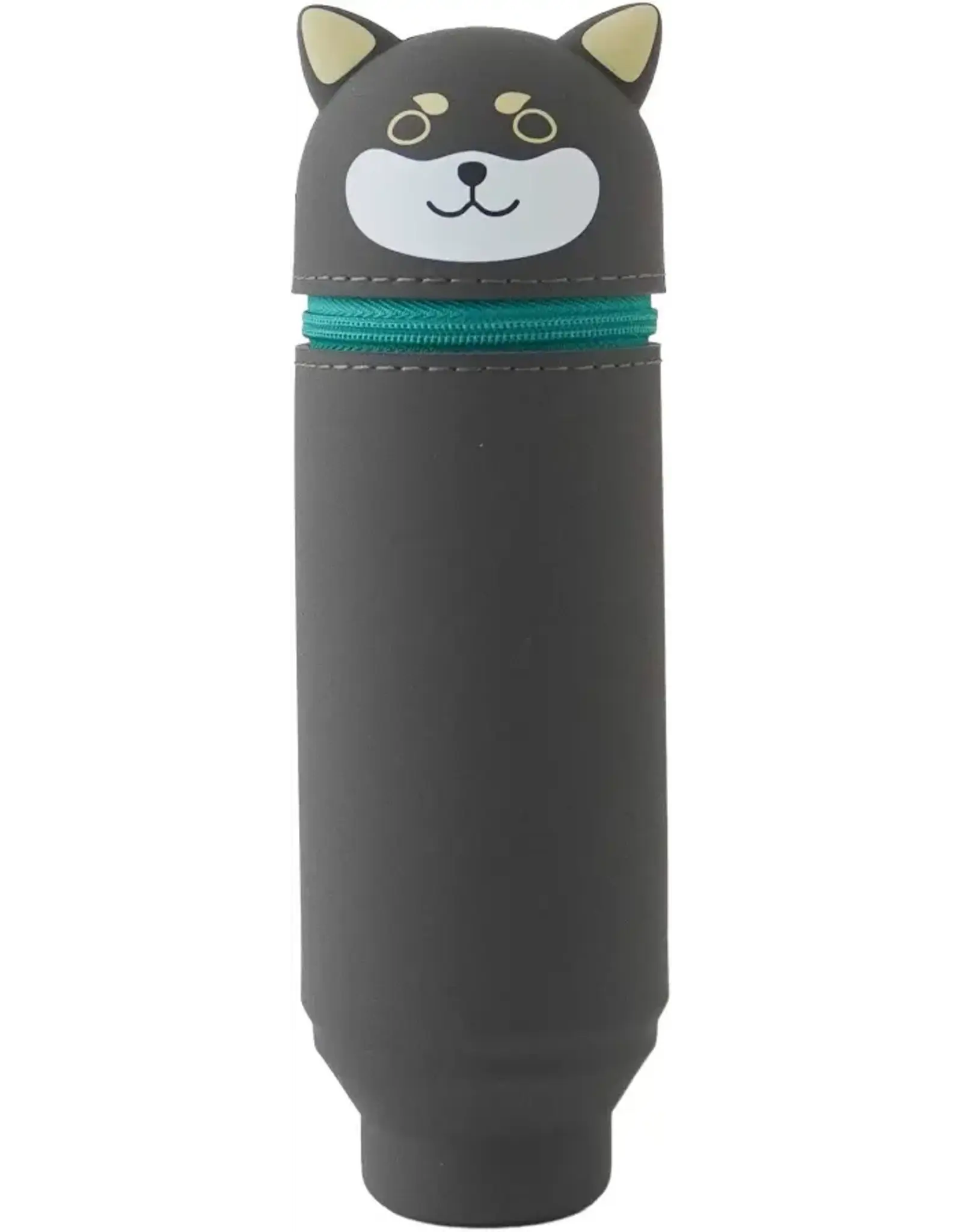 ITOYA Itoya Punilabo Silicone Stand Up Case, Black Shiba