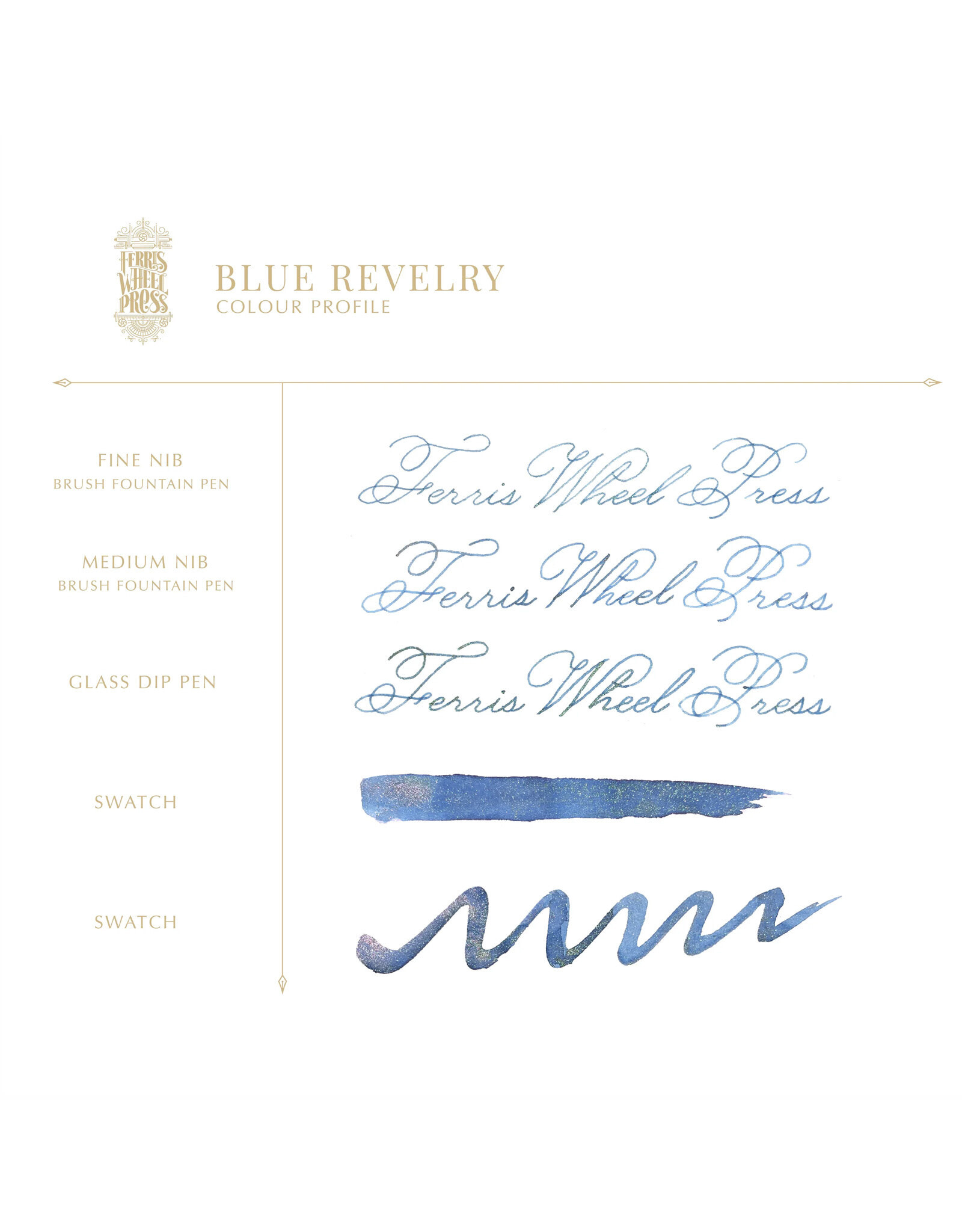 Ferris Wheel Press FWP Everyday Inks, Blue Revelry 38ml