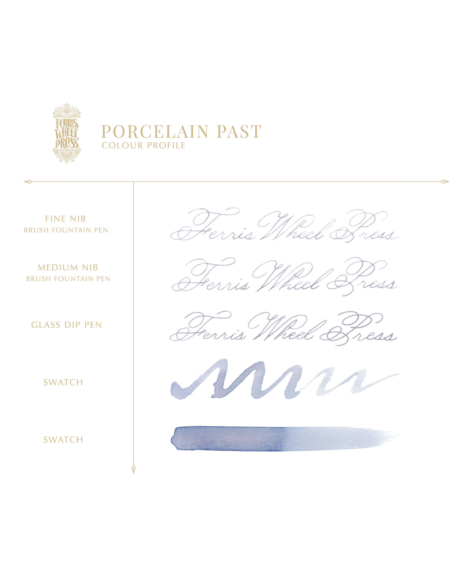 Ferris Wheel Press FWP Everyday Inks, Porcelain Past 38ml