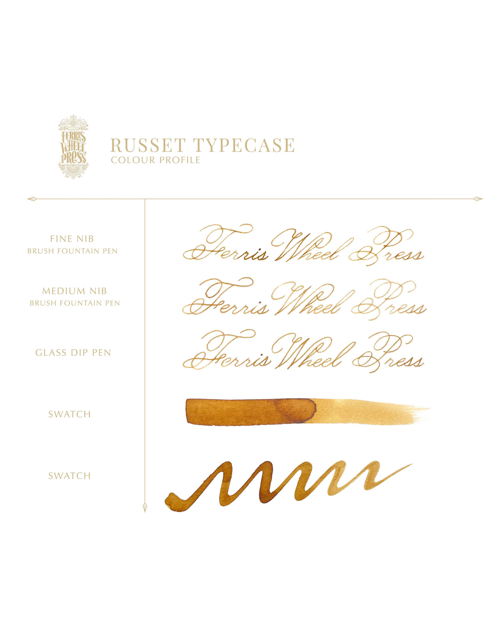 Ferris Wheel Press FWP Everyday Inks, Russet Typecase 38ml, Last Batch