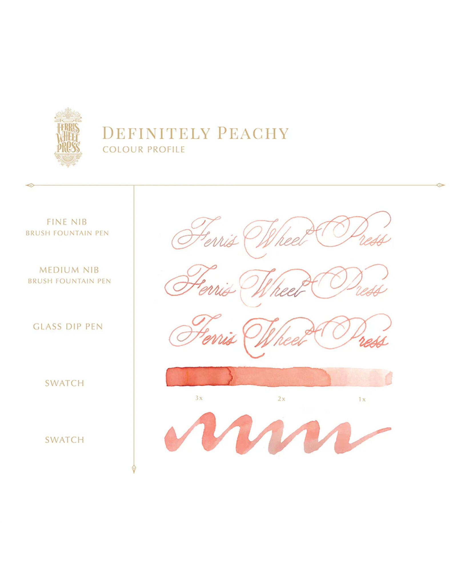 Ferris Wheel Press FWP Everyday Inks, Definitely Peachy 38ml, Last Batch