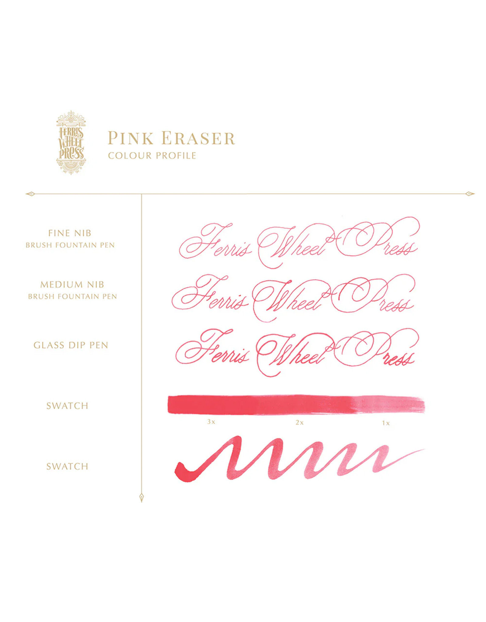 Ferris Wheel Press FWP Everyday Inks, Pink Eraser 38ml, Last Batch
