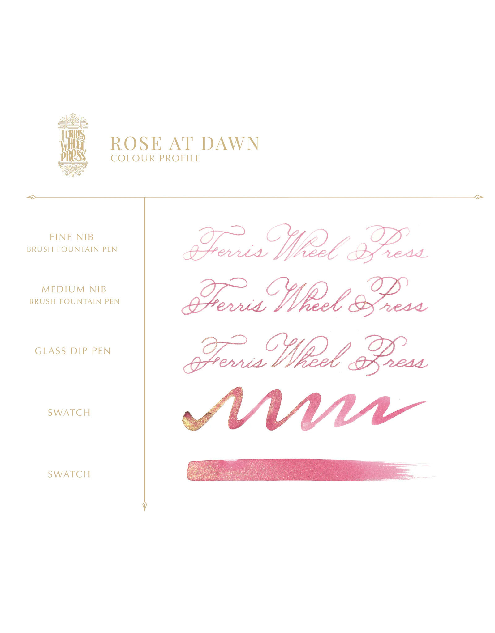 Ferris Wheel Press FWP Everyday Inks, Rose At Dawn 38ml