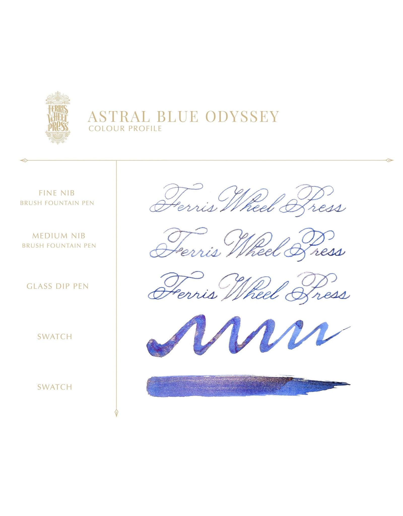 Ferris Wheel Press FWP Everyday Inks, Astral Blue Odyssey 38ml