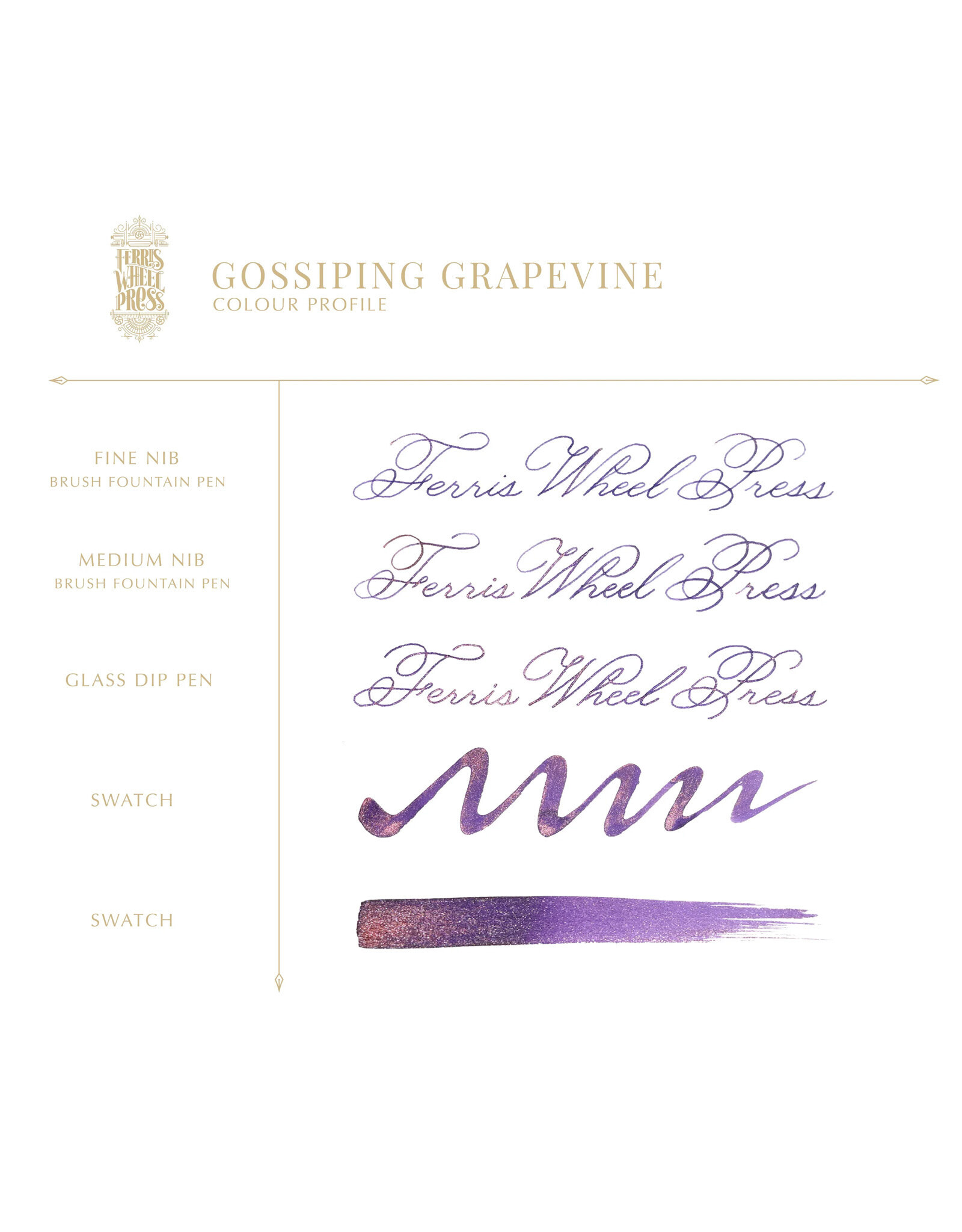 Ferris Wheel Press FWP Everyday Inks, Gossiping Grapevine 38ml