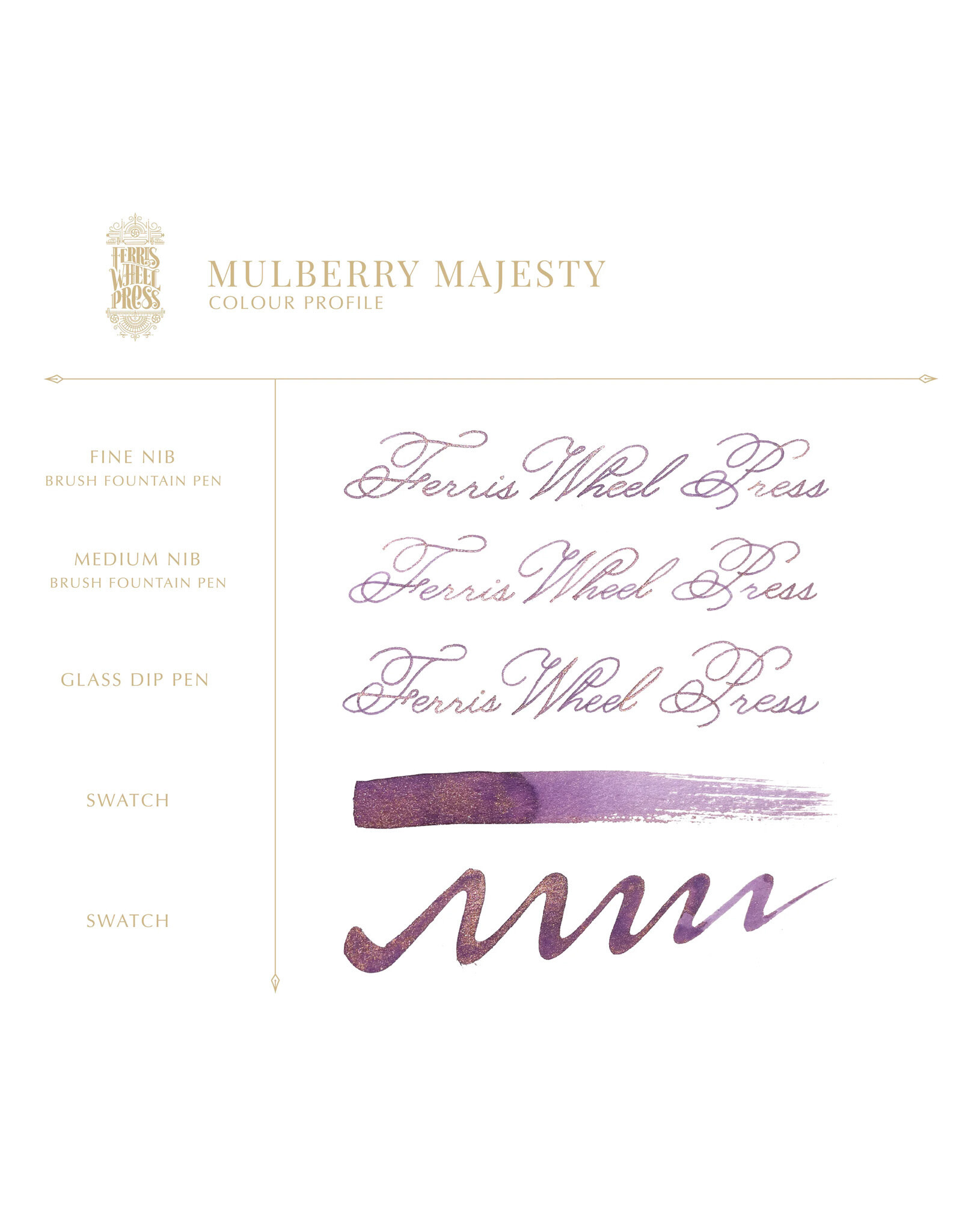 Ferris Wheel Press FWP Everyday Inks, Mulberry Majesty 38ml