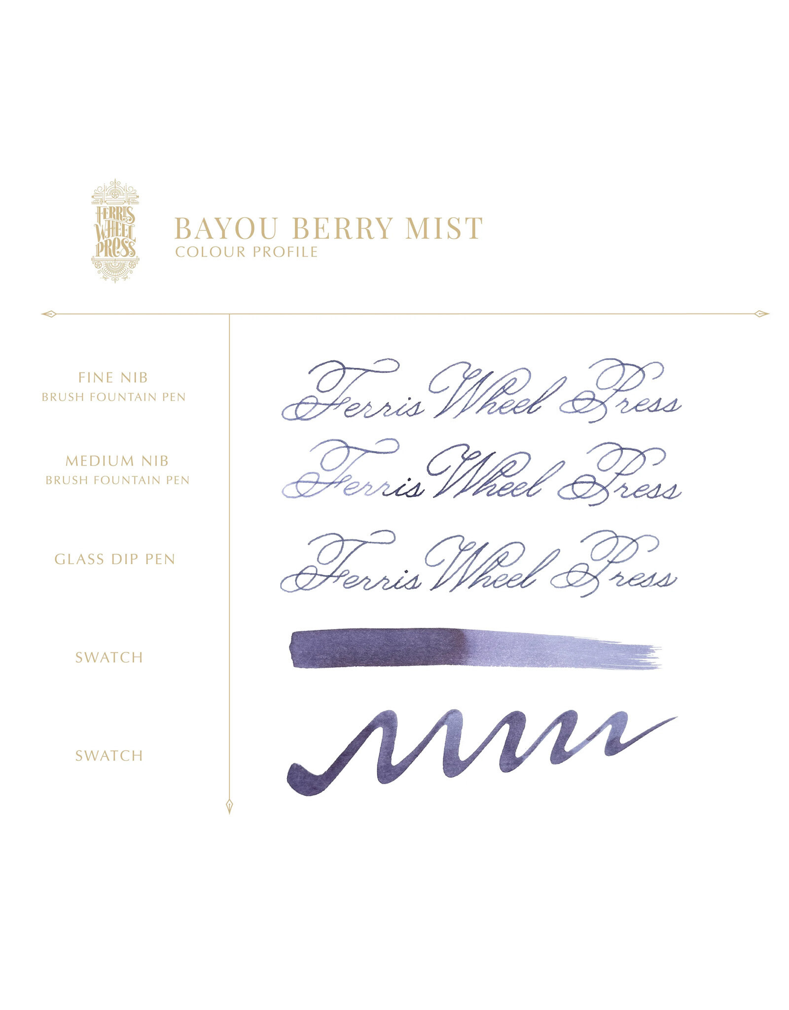 Ferris Wheel Press FWP Everyday Inks, Bayou Berry Mist 38ml