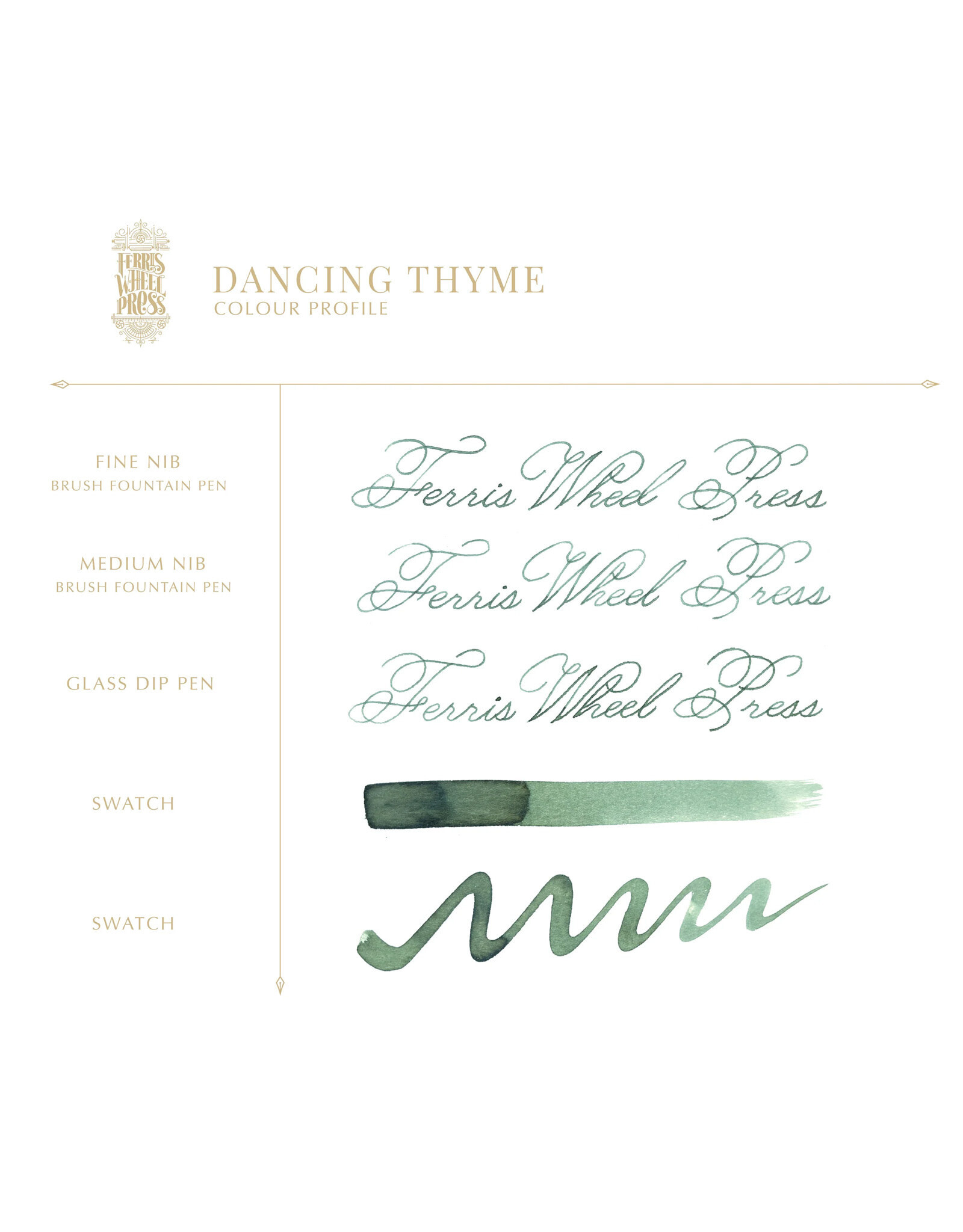 Ferris Wheel Press FWP Everyday Inks, Dancing Thyme 38ml