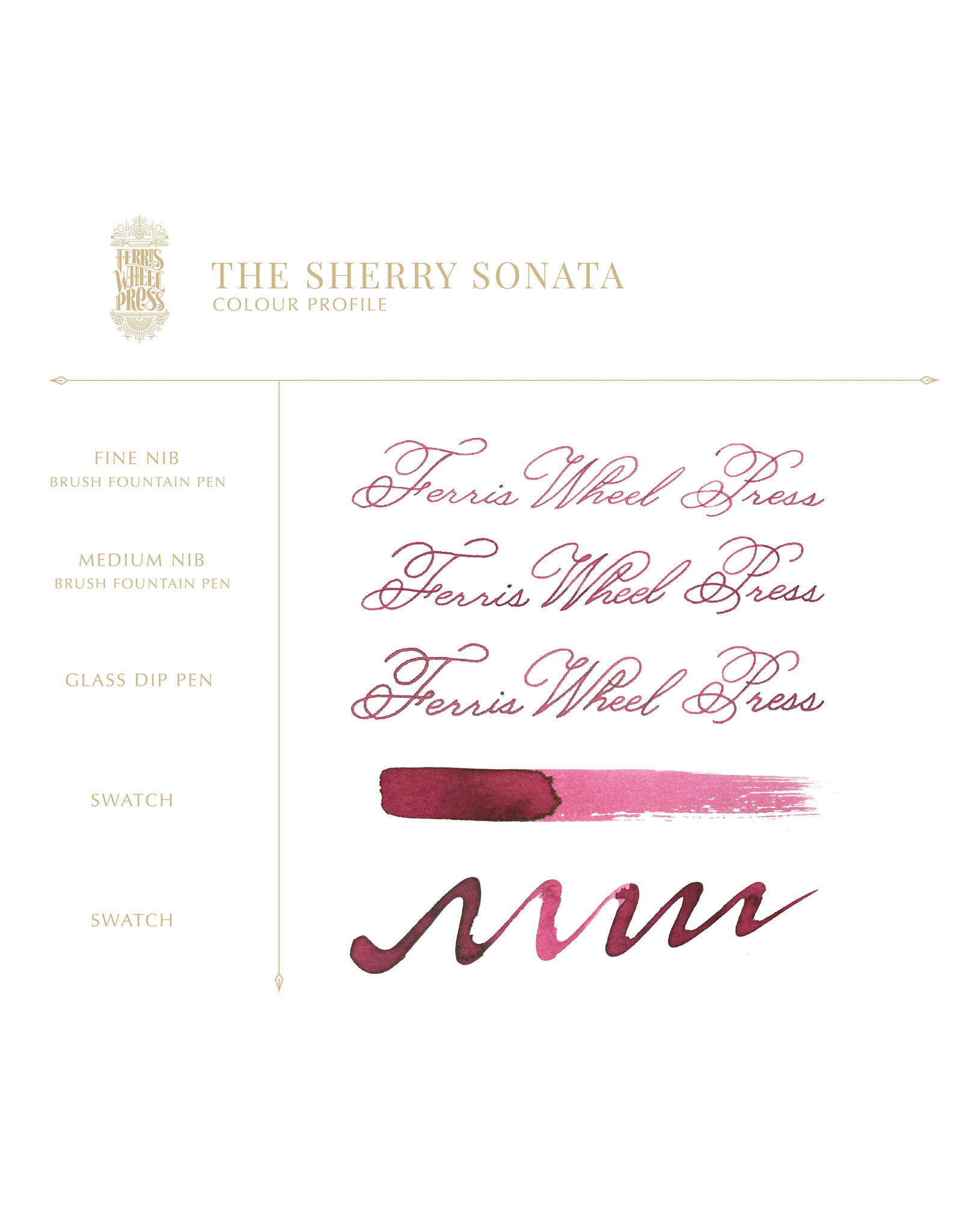 Ferris Wheel Press FWP Everyday Inks, Sherry Sonata 38ml