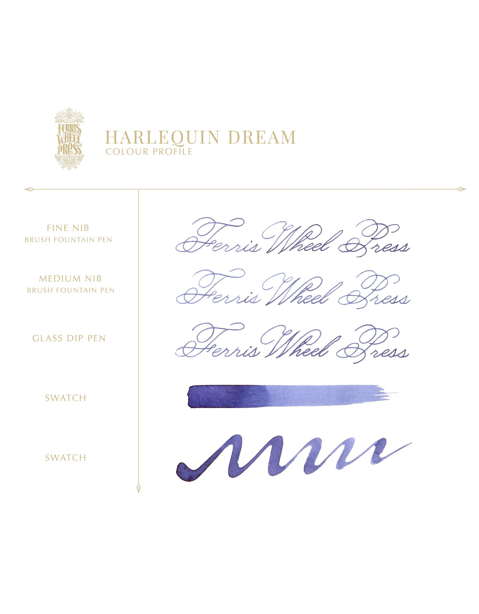 Ferris Wheel Press FWP Everyday Inks, Harlequin Dream 38ml