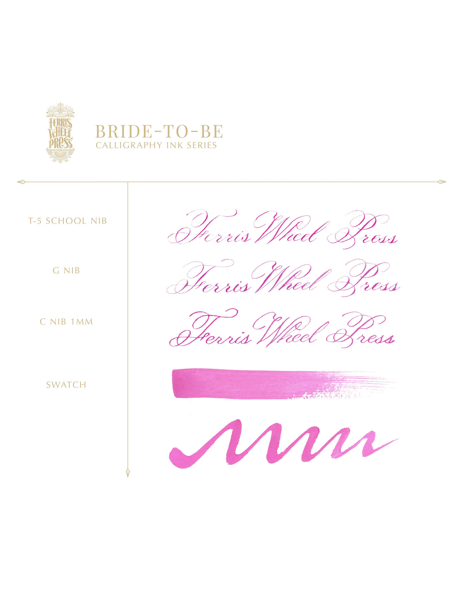 Ferris Wheel Press FWP Calligraphy Ink, Bride To Be 28ml, Last Batch