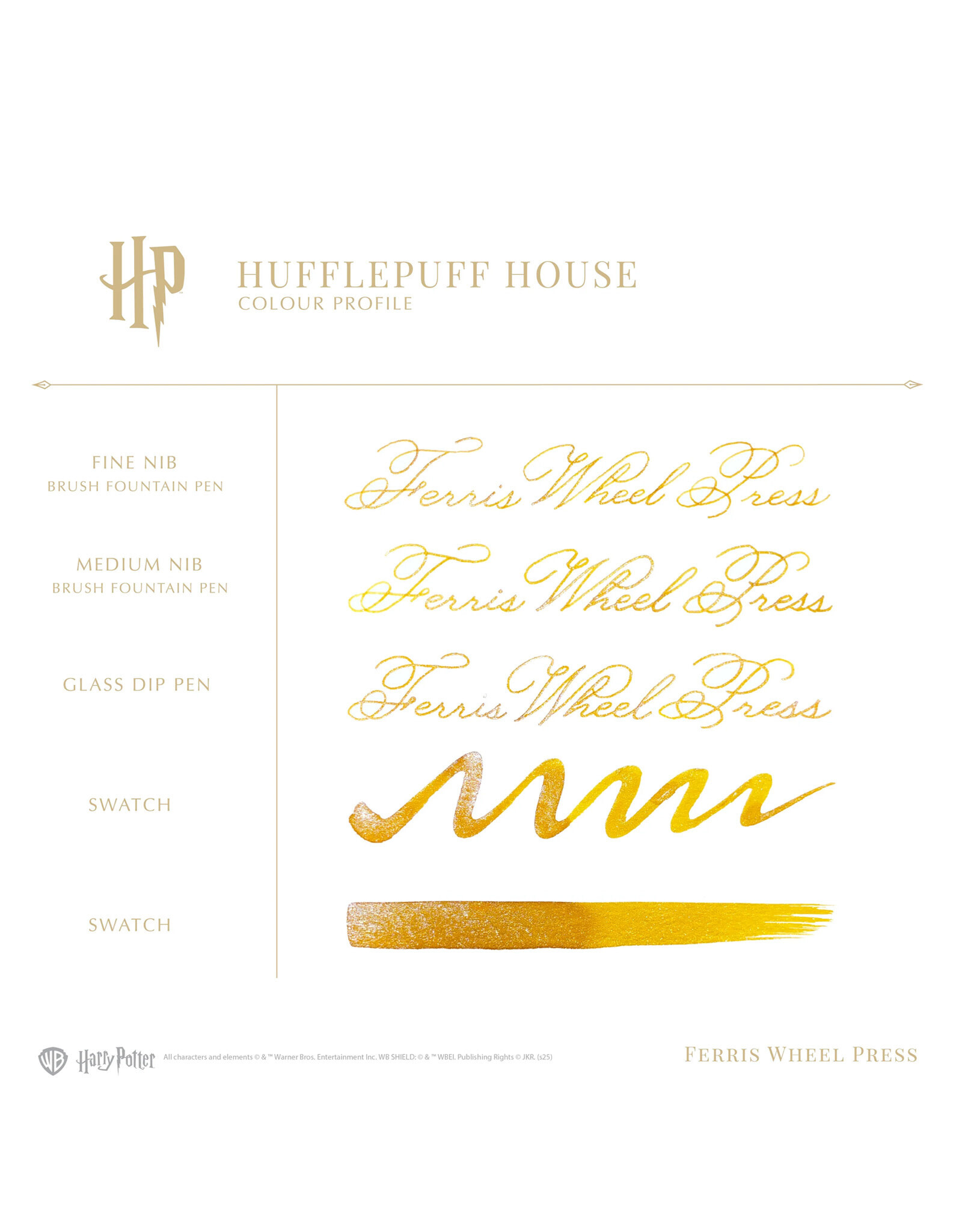 Ferris Wheel Press FWP Harry Potter Ink, Hufflepuff House 38ml