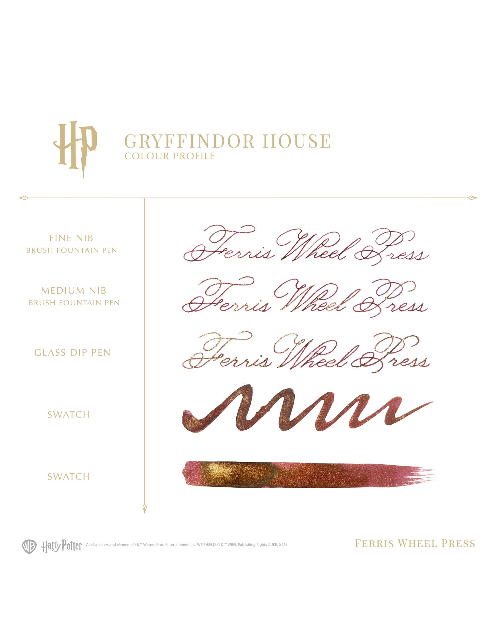 Ferris Wheel Press FWP Harry Potter Ink, Gryffindor House, 38ml