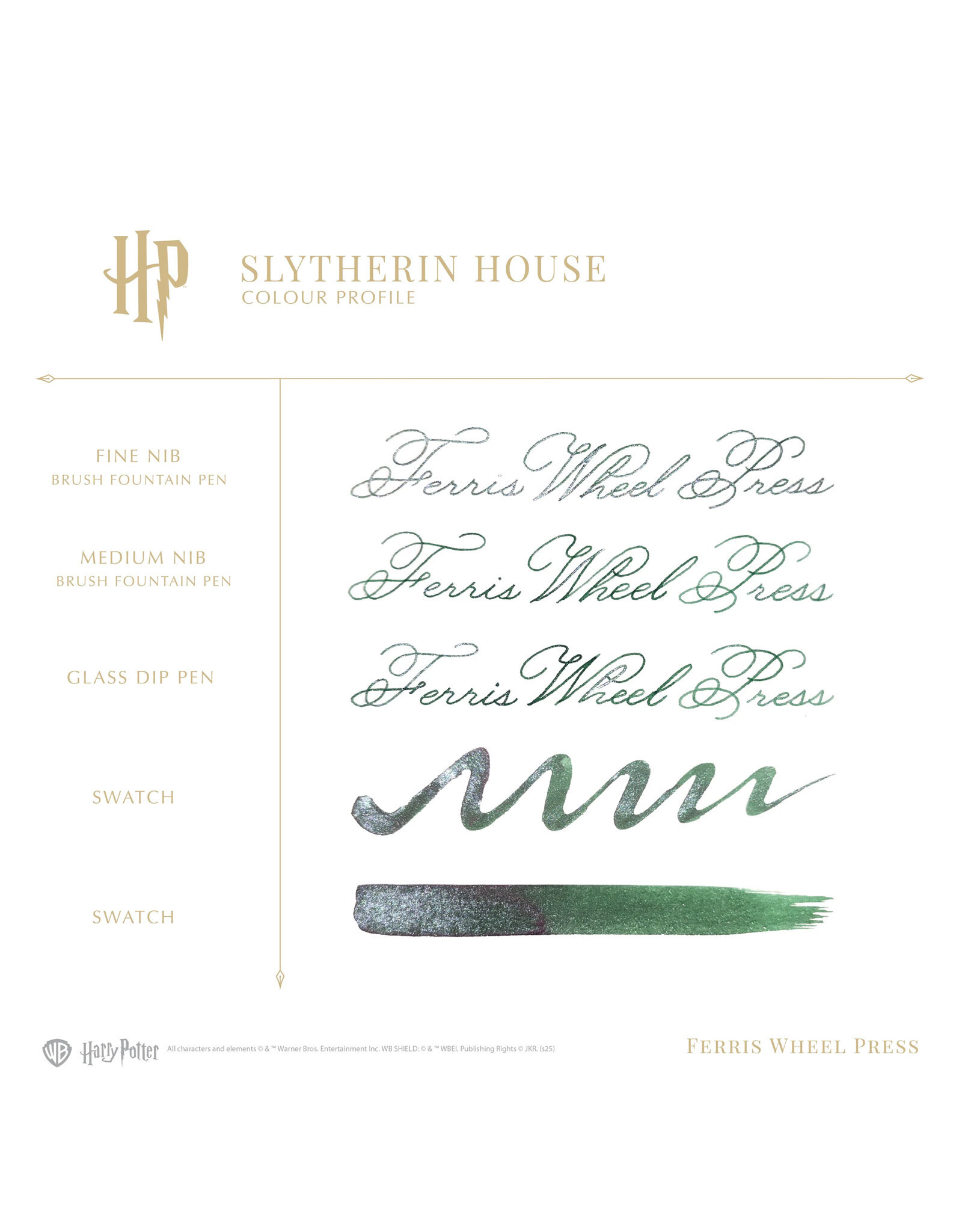 Ferris Wheel Press FWP Harry Potter Ink, Slytherin House 38ml