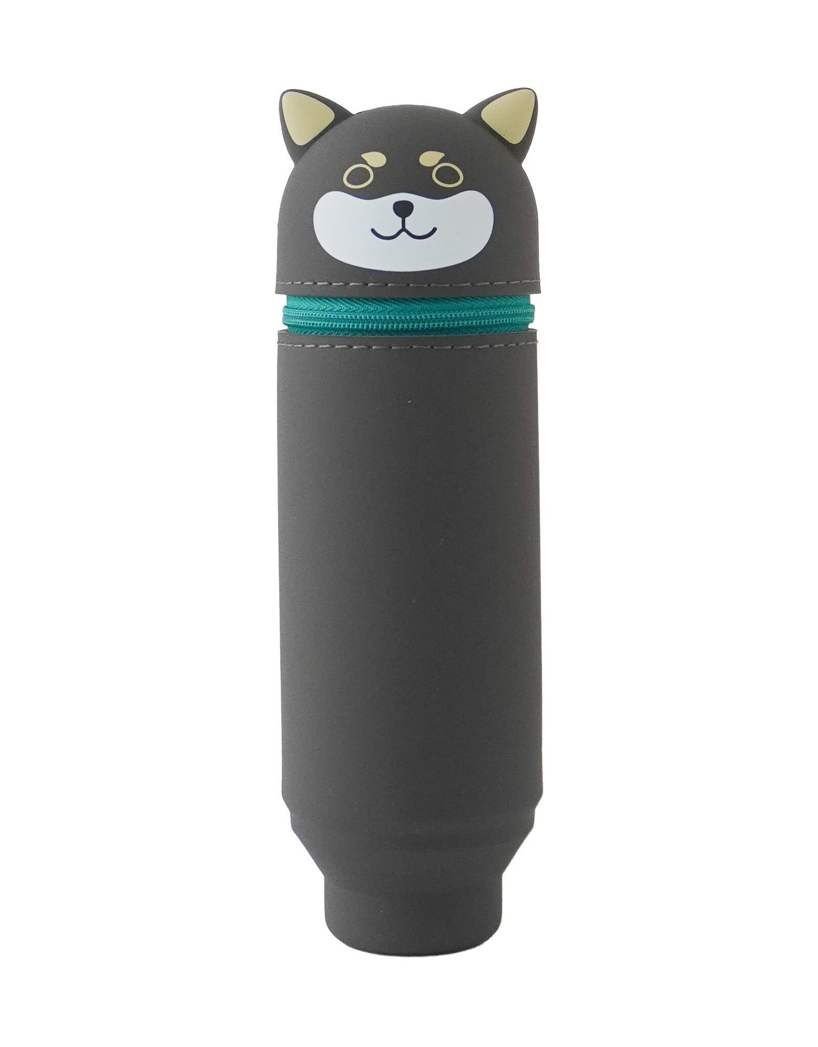 ITOYA Itoya Punilabo Silicone Stand Up Case, Black Shiba