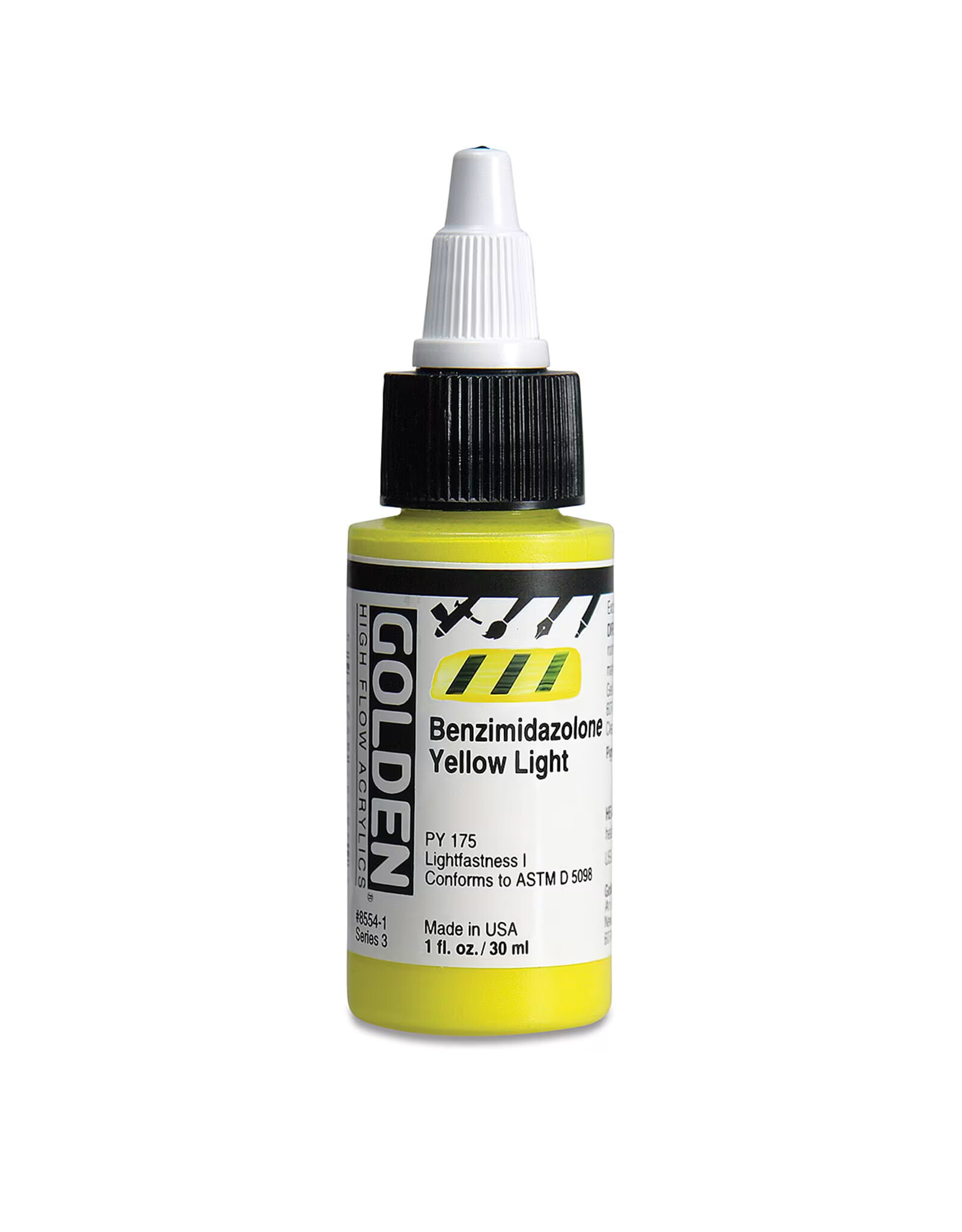 Golden Golden High Flow Acrylics, Benzimidazolone Yellow Light 1oz