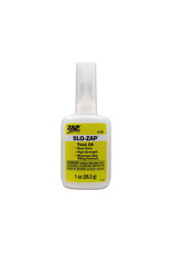 Zap-A-Gap Slow-Zap Thick Viscosity Superglue 1oz (Yellow Label)