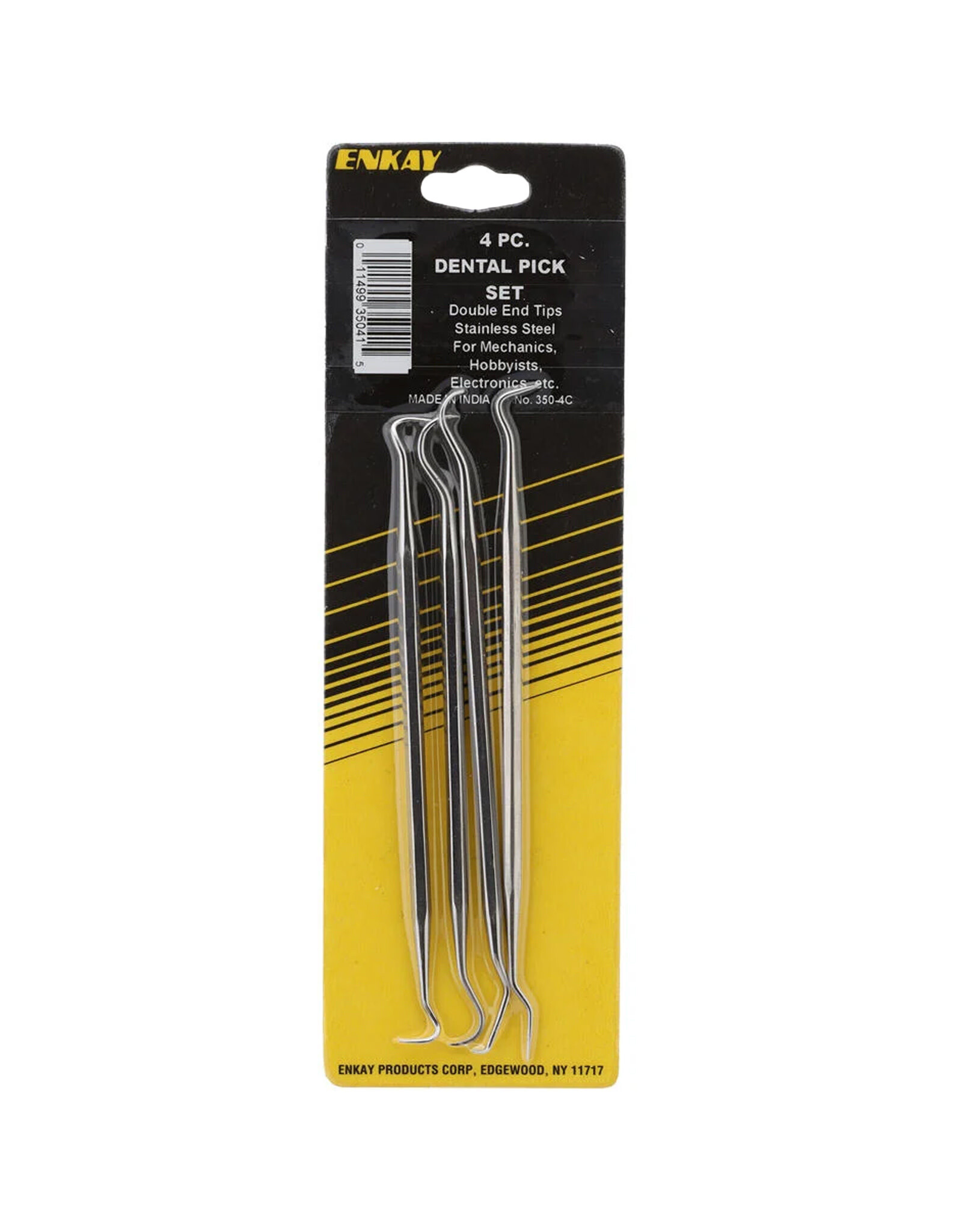 Enkay Tool: Dental Pick: 4pc Assortment