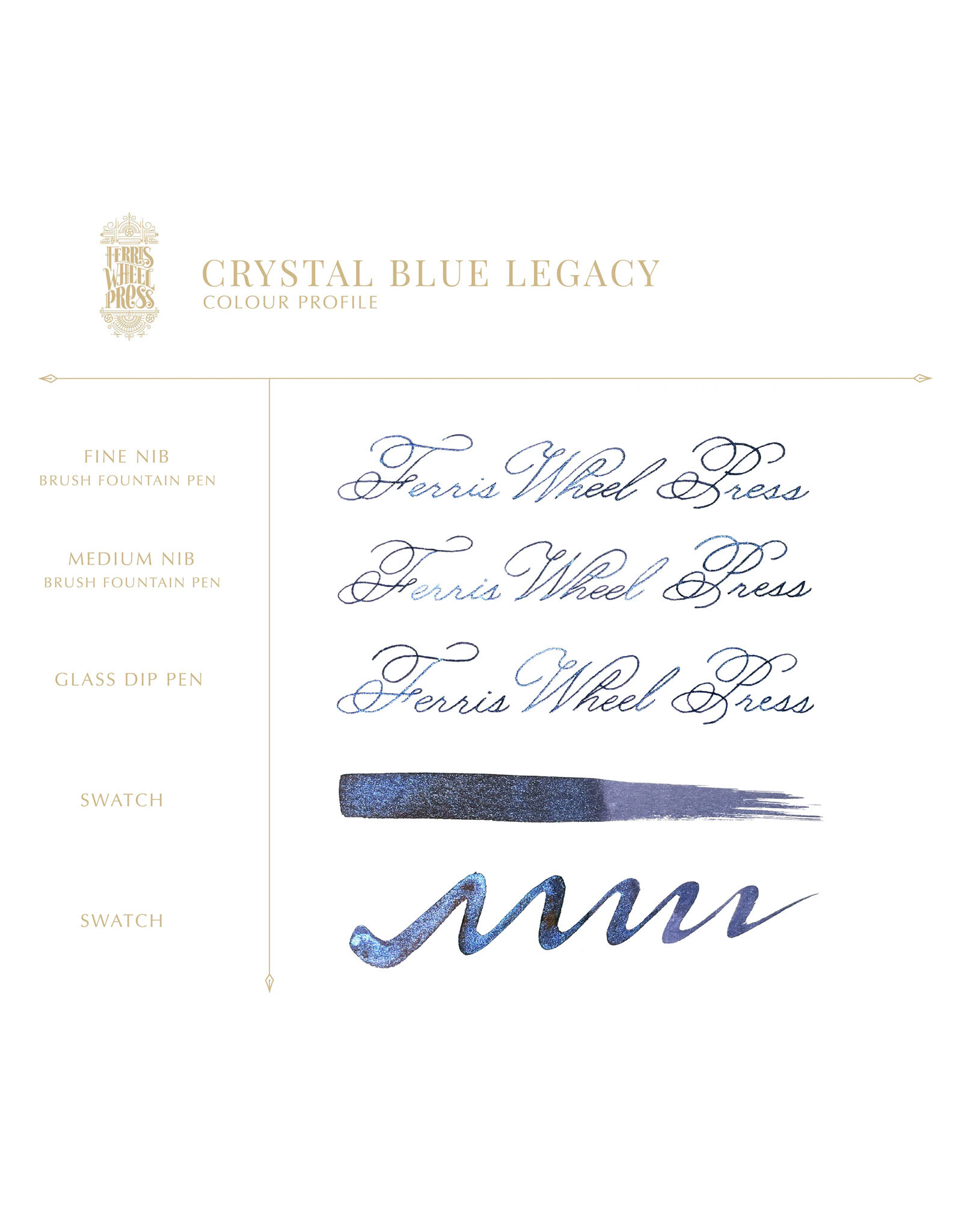 Ferris Wheel Press FWP Everyday Inks, Crystal Blue Legacy 38ml