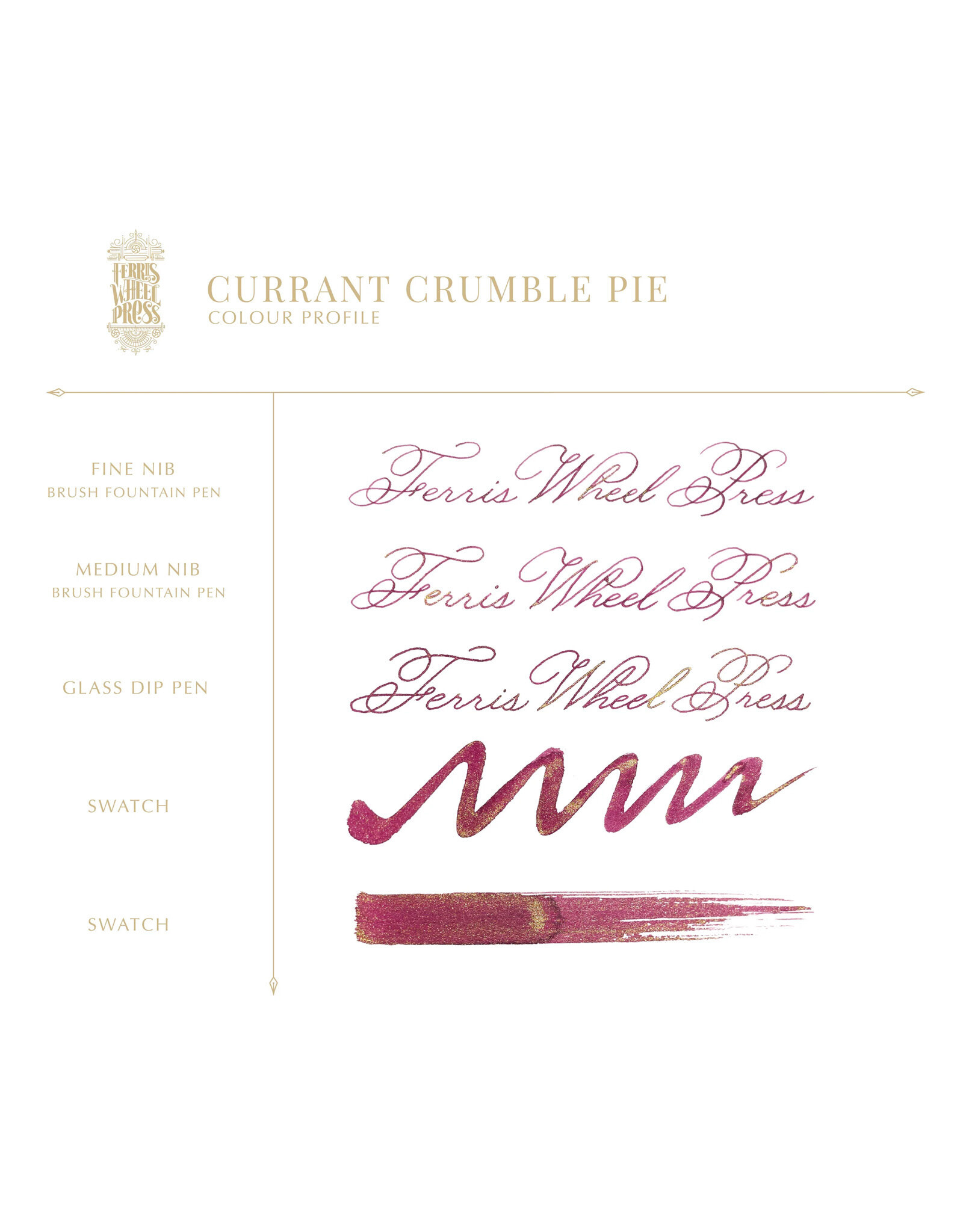 Ferris Wheel Press FWP Everyday Inks, Currant Crumble Pie 38ml