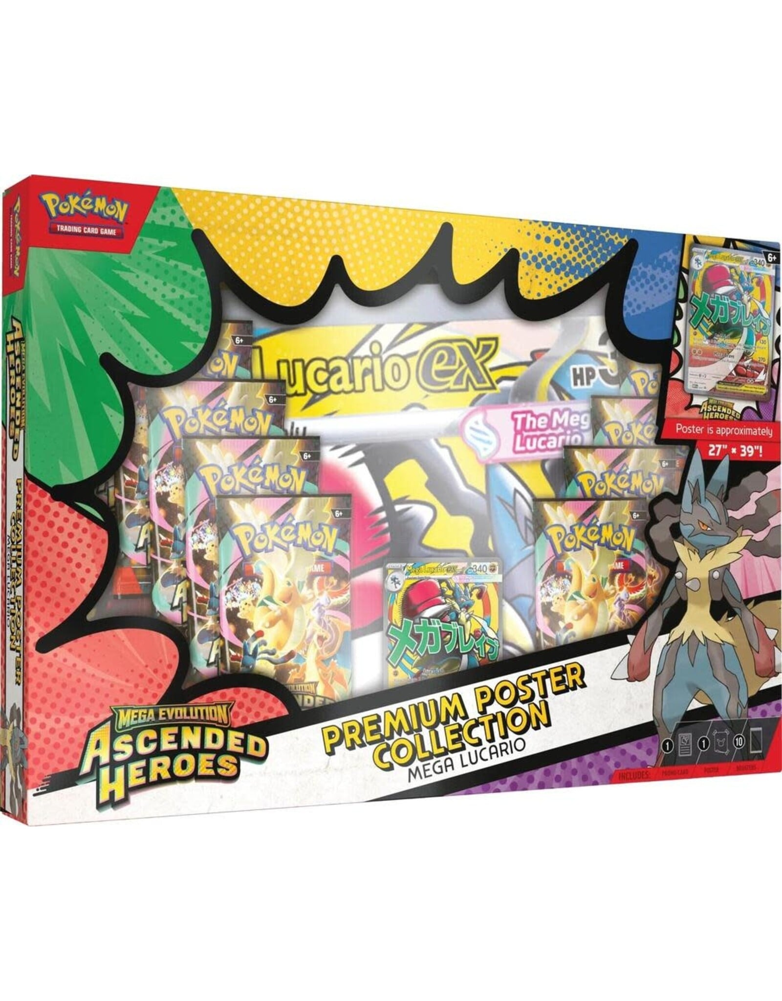Pokémon Pokémon TCG: Mega Evolution 2.5: Ascended Heroes: Premium Poster Collection: Mega Lucario